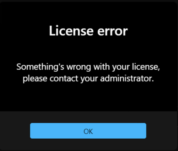 How do I fix a License Error in VeriScan for Windows?