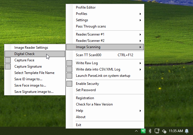 How do I connect my scanner to ParseLink?