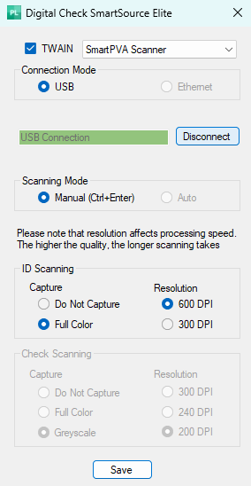 How do I connect my scanner to ParseLink?