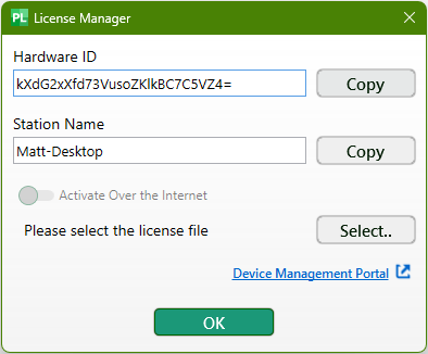 How do I license my devices with the ParseLink Device Management portal?